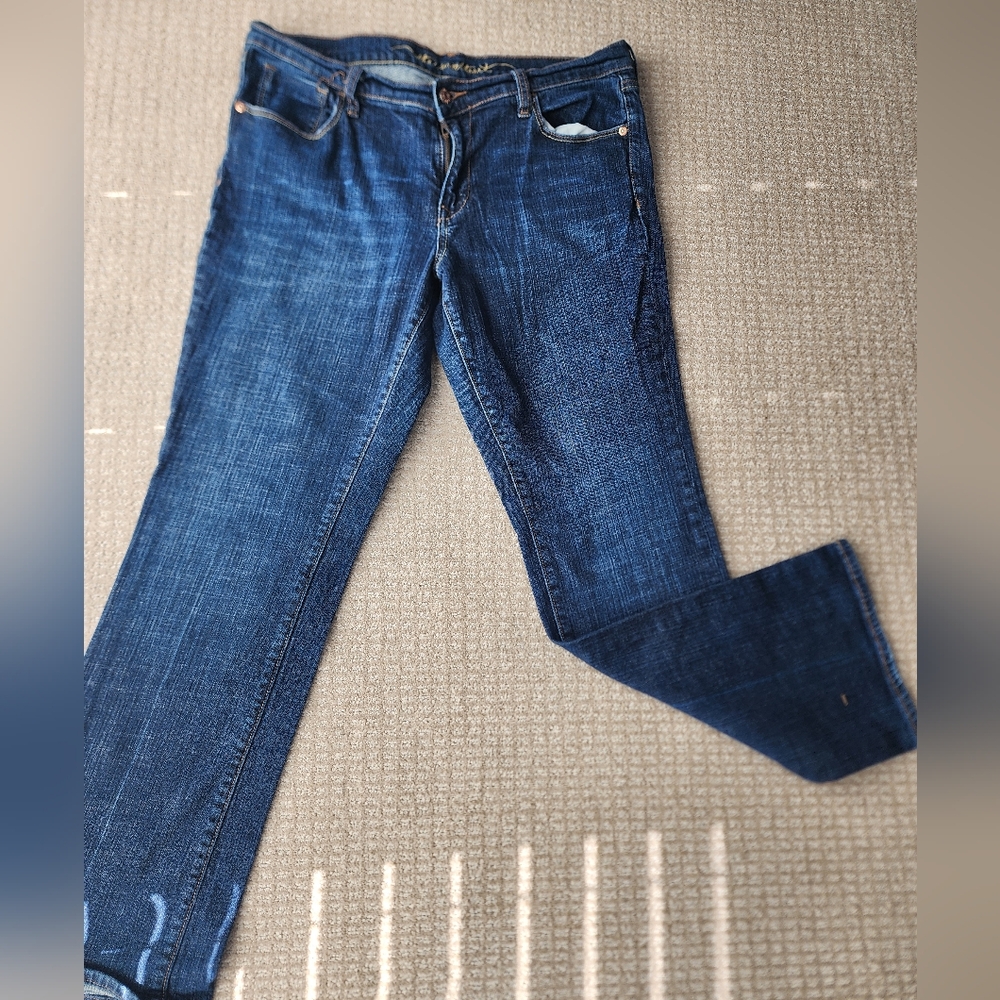 Size 12 Regular Stretch Old Navy "Sweetheart" Classic Blue Denim Jeans